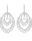 8.2 Carat Rosecut Diamond & 3.02 Carat Round Diamond Drop Earrings - 2 Pieces