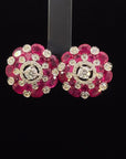 6.27 Carat Ruby and Diamond Earrings