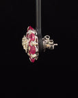 6.27 Carat Ruby and Diamond Earrings