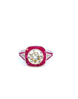 1.8 Carat Diamond French Art Deco Ring, Size 6.5
