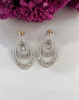 8.2 Carat Rosecut Diamond & 3.02 Carat Round Diamond Drop Earrings - 2 Pieces