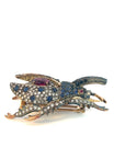 3 Carat Diamond, 2 Carats Sapphire and 3.5 Carat Spinel Beetle Pin