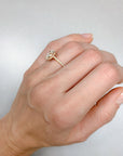 1.2 Carat Oval Diamond Halo Rose Gold Ring, Size 6