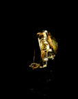 GIA Certified 9.65 Carat Yellow Sapphire and Diamond Art Deco 18K Gold Brooch