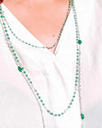 12 Carat Emerald & 8.2 Carat Diamond Platinum Necklace