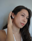 5.84 Carat Rosecut Natural Diamond Stud Earrings in 18K Gold - 2 Pieces