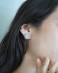 5.84 Carat Rosecut Natural Diamond Stud Earrings in 18K Gold - 2 Pieces