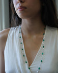 12 Carat Emerald & 8.2 Carat Diamond Platinum Necklace