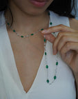12 Carat Emerald & 8.2 Carat Diamond Platinum Necklace