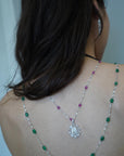 12 Carat Emerald & 8.2 Carat Diamond Platinum Necklace