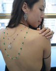 11 Carat Ruby and 8.52 Carat Diamond Platinum Long Chain Necklace