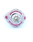 2.01 L VS2 Old European Cut Diamond Ring