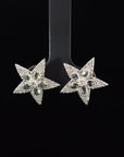 Rose Cut Star Diamond Stud Earring 18K Gold