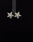Rose Cut Star Diamond Stud Earring 18K Gold