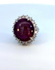 1.58 Carat Diamonds Star 23.59 Carat Ruby Ring