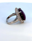 1.58 Carat Diamonds Star 23.59 Carat Ruby Ring
