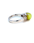 5.42 Carat Cats Eye Diamond Platinum Ring, Size 5