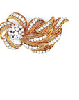 10 Carat Diamond and Gold Bowtie Pin 18K Gold