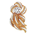 10 Carat Diamond and Gold Bowtie Pin 18K Gold