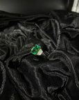 GIA Certified 3.84 Carat Natural Colombian Emerald 18K Gold Ring, Size 6.5