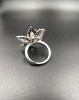 1.92 Carat Diamond & 1.34 Carat Briolette Diamond 18K Ring - The Daisy, Size 6