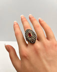 1.30 Carat Ruby and 2.10 Diamond Ring