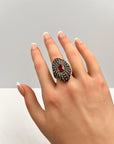 1.30 Carat Ruby and 2.10 Diamond Ring