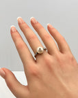 Pearl Platinum Ring