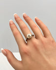 Pearl Platinum Ring