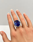 Blue Sapphire Diamond Ring