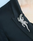5.6 Carat Lizard Diamond and Multi-Gem Pin 18K Gold