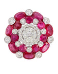 6.27 Carat Ruby and Diamond Earrings