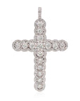 9.26 Carat Diamond Cross Pendant 18K Gold