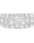 7.29 Carat Rose Cut Cluster Ring 18K Gold, Size 6.5