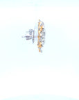 3.72 Carat Rose Cut Diamond Earrings 18K White Gold