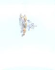 3.72 Carat Rose Cut Diamond Earrings 18K White Gold