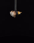 Diamond Shaped 18K Gold Earring