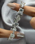 20 Carat Multi Shaped Diamond 18K Gold Bracelet