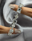 20 Carat Multi Shaped Diamond 18K Gold Bracelet