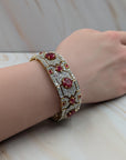 13.25 Carat Diamond 16.59 Carat Ruby Bracelet 18K White Gold