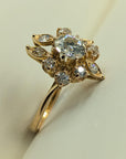 1.40 Carat Round Diamond Ring in 18K Gold, Size 6.5