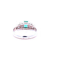Colombian Emerald Platinum Ring, Size 5.5