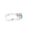 Colombian Emerald Platinum Ring, Size 5.5