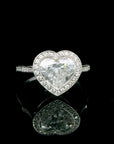 GIA Certified 1.63 Carat Heart Shaped Diamond 18K Gold Ring, Size 5.5