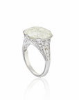 Gia Certified 10.15 carats Diamond Art Deco Platinum Ring