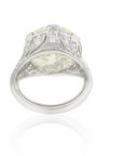 Gia Certified 10.15 carats Diamond Art Deco Platinum Ring