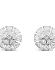 5.84 Carat Rosecut Natural Diamond Stud Earrings in 18K Gold - 2 Pieces