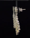 9.39 Carat Pear & Marquise Natural Diamond Earring in 18K White Gold - 2 Pieces