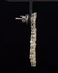 9.39 Carat Pear & Marquise Natural Diamond Earring in 18K White Gold - 2 Pieces