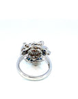 1.56 Carat Diamond Sapphire Cluster Ring 18K Gold